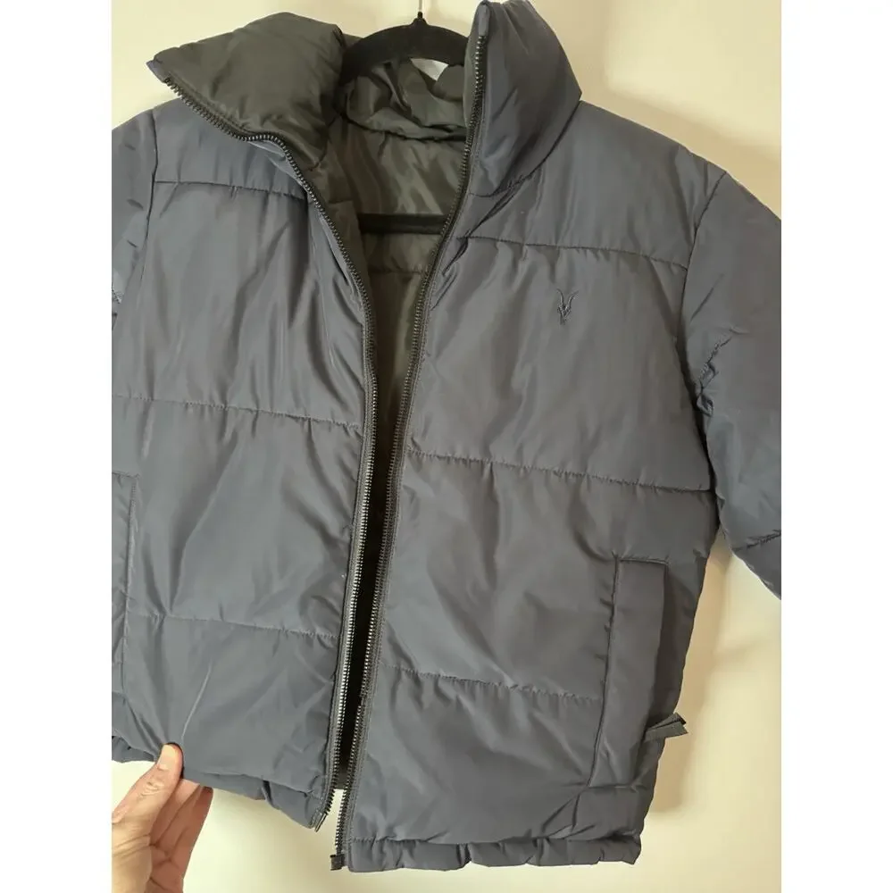 All Saints smALLSAINTS Navy Novern Reversible Padded Coat Kids Coat Sz 8/9 $146